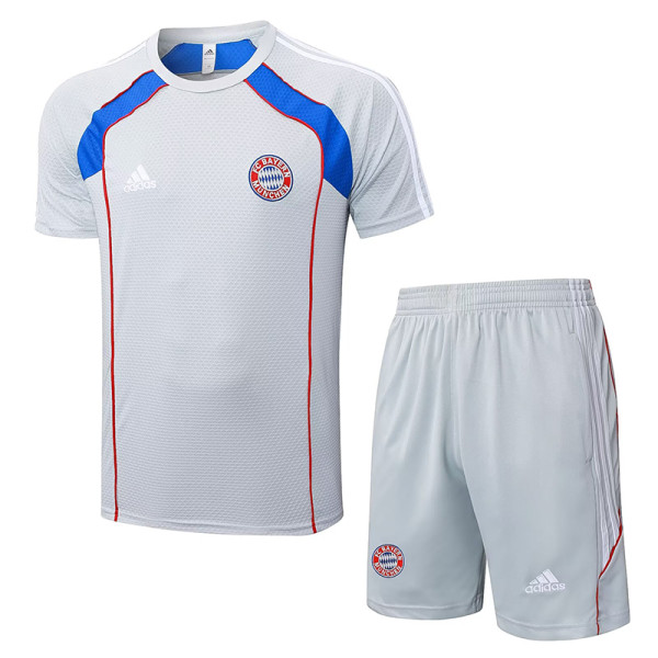 25/26  Bayern Grey Retro Training Short Suit #D25118