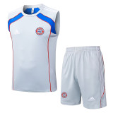 25/26 Bayern  Grey Retro Training Vest Suit #D25114（红色边）