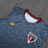 25/ 26  Sao Paulo FC Grey inkjet  Tank top and shorts suit#D25130