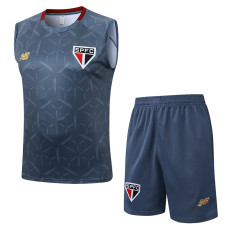 25/ 26  Sao Paulo FC Grey inkjet  Tank top and shorts suit#D25130