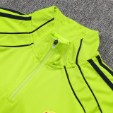 25/26 RMA Green Retro Edition  Half Pull Kids Tracksuit #E2574 (童装、半拉链)