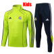 25/26 RMA Green Retro Edition  Half Pull Kids Tracksuit #E2574 (童装、半拉链)