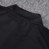 25/26  Man Utd Black Kids  Jacket Tracksuit#E2551(童装、蓝色侧边）