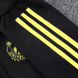 25/26  Man Utd Black Kids  Jacket Tracksuit#E2551(童装、蓝色侧边）