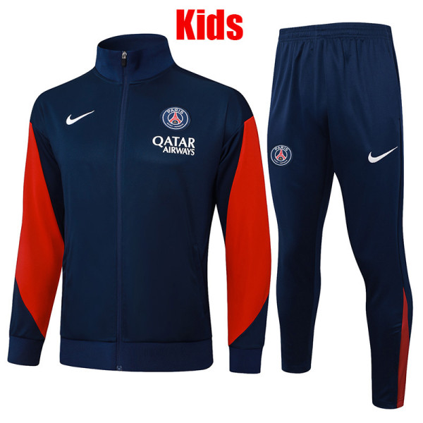 25/26 PSG royal Dark Blue  Kids Jacket Tracksuit #E2566