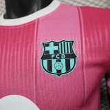 25/26 BAR  Special Edition Pink & Green Player Version Soccer Jersey(白胸花）