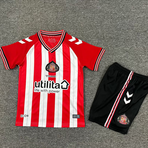 25/26 Sunderland Home  Kids Soccer Jersey