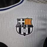 25/26 BAR  Special Edition White Player Version Soccer Jersey(黑胸花）