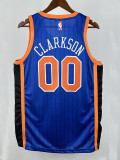 23/24 KNICKS CL ARK SON #00 Blue City Edition Top Quality Hot Pressing NBA Jersey