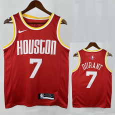 ROCKETS DUR ANT #7 Retro Red Top Quality Hot Pressing NBA Jersey