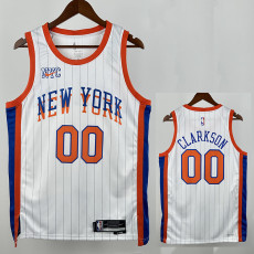 24/25 KNICKS CL ARK SON #00 White City Edition Top Quality Hot Pressing NBA Jersey