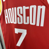ROCKETS DUR ANT #7 Retro Red Top Quality Hot Pressing NBA Jersey