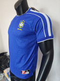 1998 Brazil Blue Player Version Soccer Jersey（带四星）