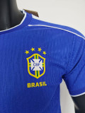 1998 Brazil Blue Player Version Soccer Jersey（带四星）