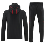 25/26 River Plate Black Hooded Windbreaker Tracksuit