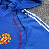 25/26 Man Utd Blue Hooded Windbreaker Tracksuit