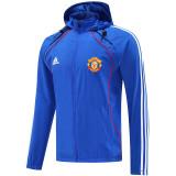 25/26 Man Utd Blue Hooded Windbreaker Tracksuit
