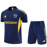 25/26  Boca Juniors Royal Blue Training Shorts Suit#胸前广告