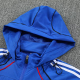 25/26 Man Utd Blue Hooded Windbreaker Tracksuit
