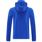 25/26 Man Utd Blue Hooded Windbreaker Tracksuit