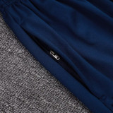 25/26 PSG Grid inkjet Royal Blue Half Pull Tracksuit #B2566 (半拉链)