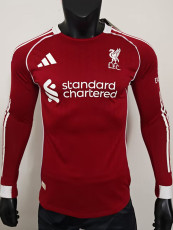25/26  LIV Home  Long Sleeve  Player Version Soccer Jersey