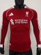 25/26  LIV Home  Long Sleeve  Player Version Soccer Jersey