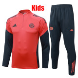 25/26 Bayern Orange  Kids Half Pull Tracksuit #E25120 (半拉链)