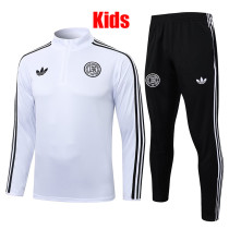 25/26 Germany 125th Anniversary Edition White  Kids Half Pull Tracksuit #E25115 (童装/半拉链)