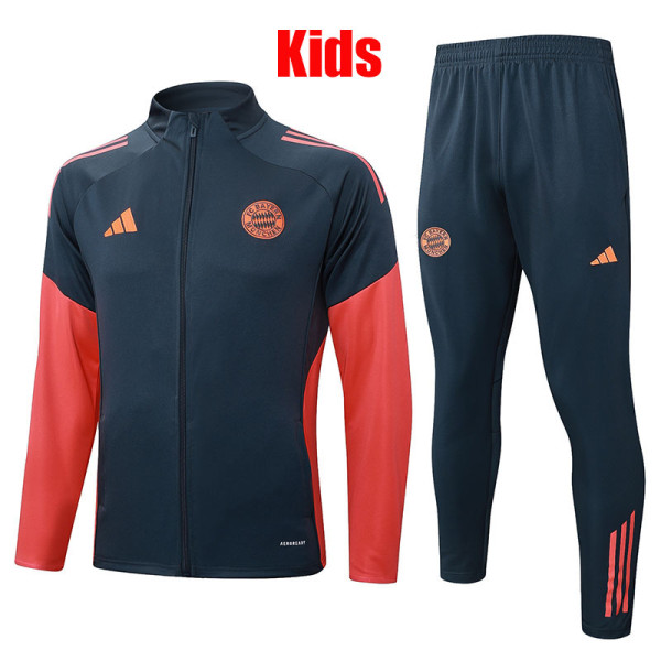 25/26 Bayern Dark Grey  Kids Jacket Tracksuit# E25107