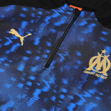 25/26 Marseille Printing Black& Blue Half Pull Tracksuit  (半拉链)
