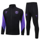 2526  BAR Black (Purple sleeves)Jacket Tracksuit #A2570