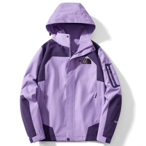 25/26 New THE NORTH FACE Light Purple Hooded Waterproof assault suit#防水
