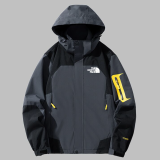 25/26 New THE NORTH FACE Grey Black Hooded Waterproof assault suit#防水