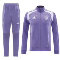 25/26 Man Utd Light Purple Jacket Tracksuit#07
