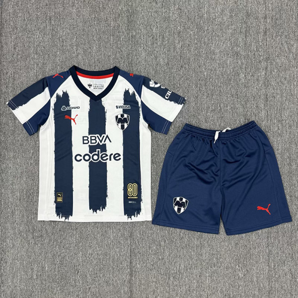 25/26 Monterrey Home Kids Soccer Jersey