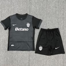 25/26 Sporting Lisbon Black Kids Soccer Jersey