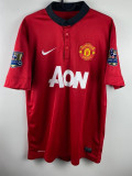 2013/2014 Man Utd Home  Player Version Retro Soccer Jersey球员