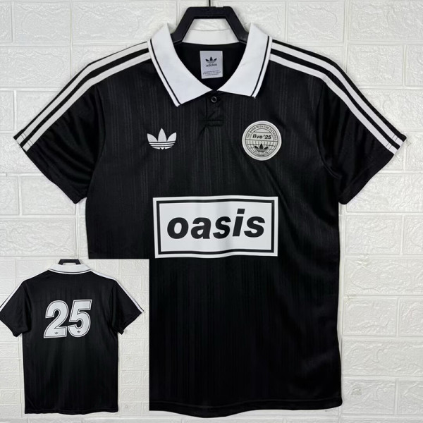 25/26 Live'25 OASIS Black With No25 Tour Soccer Jersey#带25号