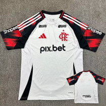 25/26 Flamengo Away  Fans Soccer Jersey(Print all sponsors、全广告）