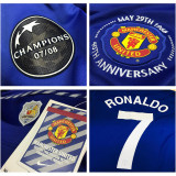 2008/2009 Man Utd Third Player Version  Long Sleeve Retro Soccer Jersey球员长袖