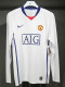 2008/2009 Man Utd Away  Player Version Long Sleeve Retro Soccer Jersey球员长袖
