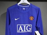 2008/2009 Man Utd Third Player Version  Long Sleeve Retro Soccer Jersey球员长袖