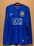 2008/2009 Man Utd Third Player Version  Long Sleeve Retro Soccer Jersey球员长袖