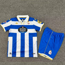 25/26 La Coruna Home  Kids Soccer Jersey
