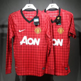 2012/2013 Man Utd Home Player Version Long Sleeve Retro Soccer Jersey长袖球员