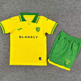25/26 Norwich Home Kids Soccer Jersey