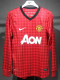2012/2013 Man Utd Home Player Version Long Sleeve Retro Soccer Jersey长袖球员