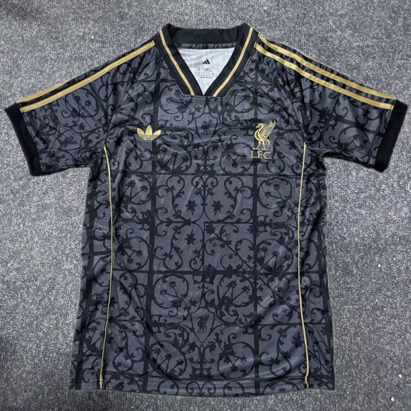 25/26 LIV Special Edition Black pattern Fans Soccer Jersey