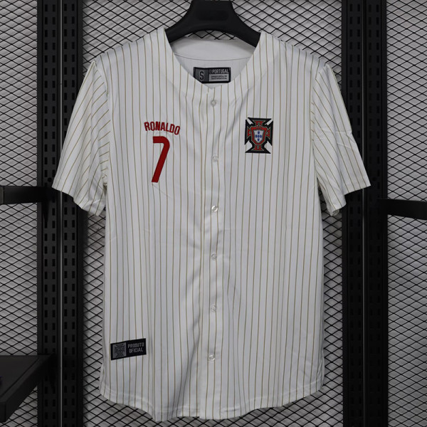25/26 Portugal White Casusl Edition Madrid Baseball jersey